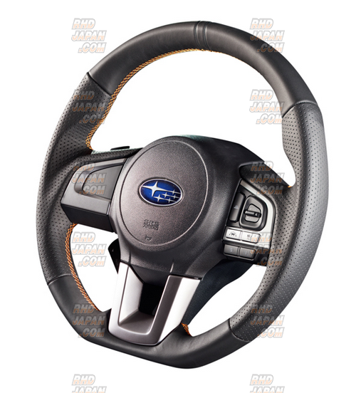 DAMD Sports Steering Wheel Black Leather Orange Stitch SS362-RX